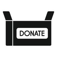 Carton box donate icon simple vector. Charity help vector