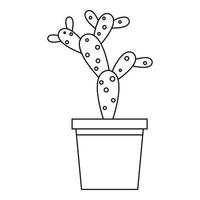 Opuntia microdasys icon, outline style vector