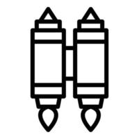 Astronaut jetpack icon outline vector. Work future vector