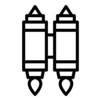 Astronaut jetpack icon outline vector. Work future vector