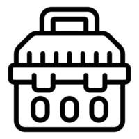 Hammer box icon outline vector. Open kit vector