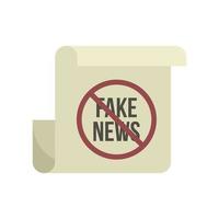 Fake news icon flat isolated vector