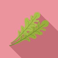 Ruccola leaf icon flat vector. Arugula salad vector