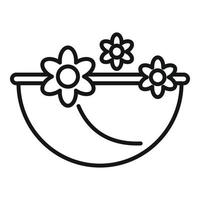 Flower foot bath icon outline vector. Water spa vector