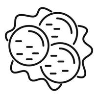 Top view falafel icon outline vector. Cooking food vector