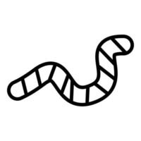 Whipworm icon outline vector. Worm garden vector