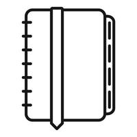 Notebook mark icon outline vector. Bookmark favorite vector