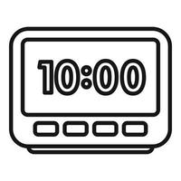 Digital alarm clock icon outline vector. Flexible time vector