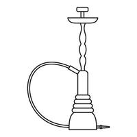 Eastern hookah icon, outline style vector