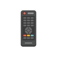 icono de control remoto de medios vector aislado plano