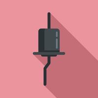 Panel diode icon flat vector. Semiconductor light vector