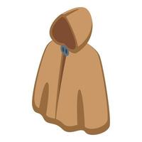 Kid cloak icon isometric vector. Vampire cape vector