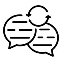 Update chat icon outline vector. Online report vector