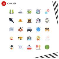 25 Thematic Vector Flat Colors and Editable Symbols of user male energy leaf clipboard Editable Vector Design Elements