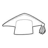 icono de gorro de graduación, estilo 3d isométrico vector