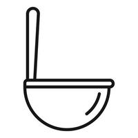 Open toilet icon outline vector. Wc restroom vector