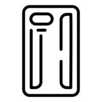 vector de contorno de icono de caja de teléfono inteligente de pantalla. cubierta de teléfono