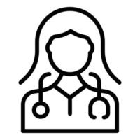 Stethoscope nurse icon outline vector. Health doctor vector