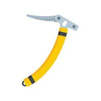 Industrial climber ice axe icon flat isolated vector