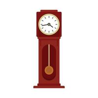 Pendulum clock icon flat isolated vector