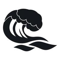 Wave icon, simple style vector