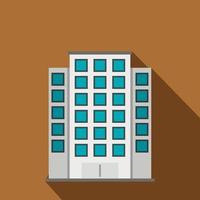 Skyscraper icon, flat style vector