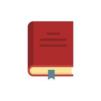 Library dictionary book icon flat isolated vector