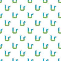 Clog in the pipe pattern, cartoon style vector