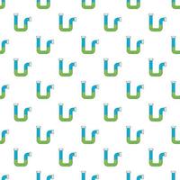 Clog in the pipe pattern, cartoon style vector