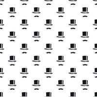 Mustache and cylinder pattern, simple style vector