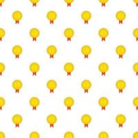 Gold medal pattern, cartoon style vector