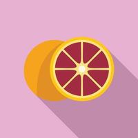 Grapefruit icon flat vector. Active nutrition vector