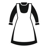 vector simple de icono de uniforme de vestido largo. Chica de moda
