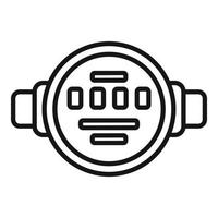 Water counter icon outline vector. Sewerage pipeline vector
