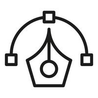 Digital scale icon outline vector. Edit tool vector