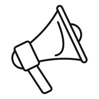 Auction megaphone icon outline vector. Judge process vector