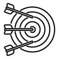 Arch target solution icon outline vector. Work team vector