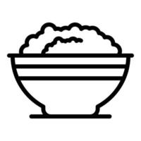 Cereal breakfast icon outline vector. Milk bowl vector