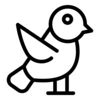 vector de contorno de icono de pájaro gorrión. pájaro pequeño