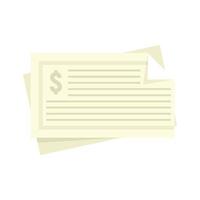 Transfer money paper icon flat isolated vector