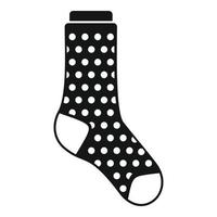 Dotted sock icon simple vector. Winter sport sock vector