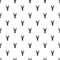 Crayfish pattern, simple style vector
