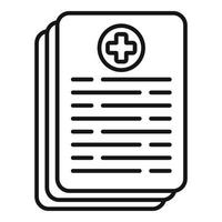 Medicine papers icon outline vector. Doctor patient vector