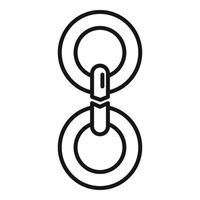 Metal chain icon outline vector. Web link vector