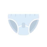 Care diaper icon flat isolated vector