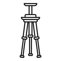 Tripod icon outline vector. Video camera stand vector