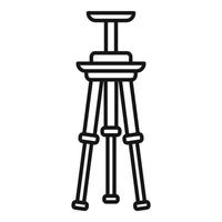 Tripod icon outline vector. Video camera stand vector