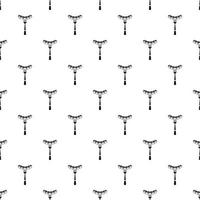 Sausage on a fork pattern, simple style vector