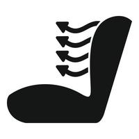 Car back seat ventilation icon simple vector. Auto service vector