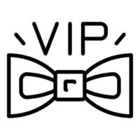 vector de contorno de icono de corbata de moño de evento vip. concierto de cine